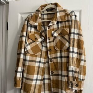 Plaid Button-Up Shacket